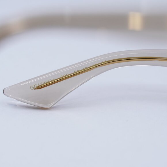 🕶️ New Gucci GG1746OA 002 Eyeglasses - Transparent Pale Pink Frame - Picture 8 of 10